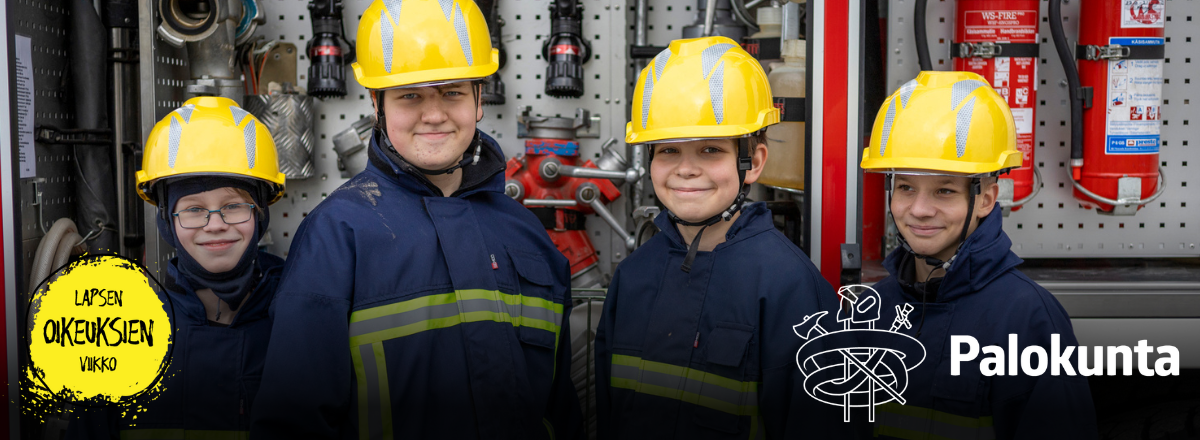 Palokuntanuoria ja lapsen oikeuksien viikon logo